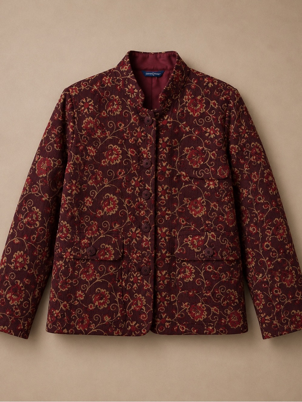 Austin Reed Burgundy Floral Blazer